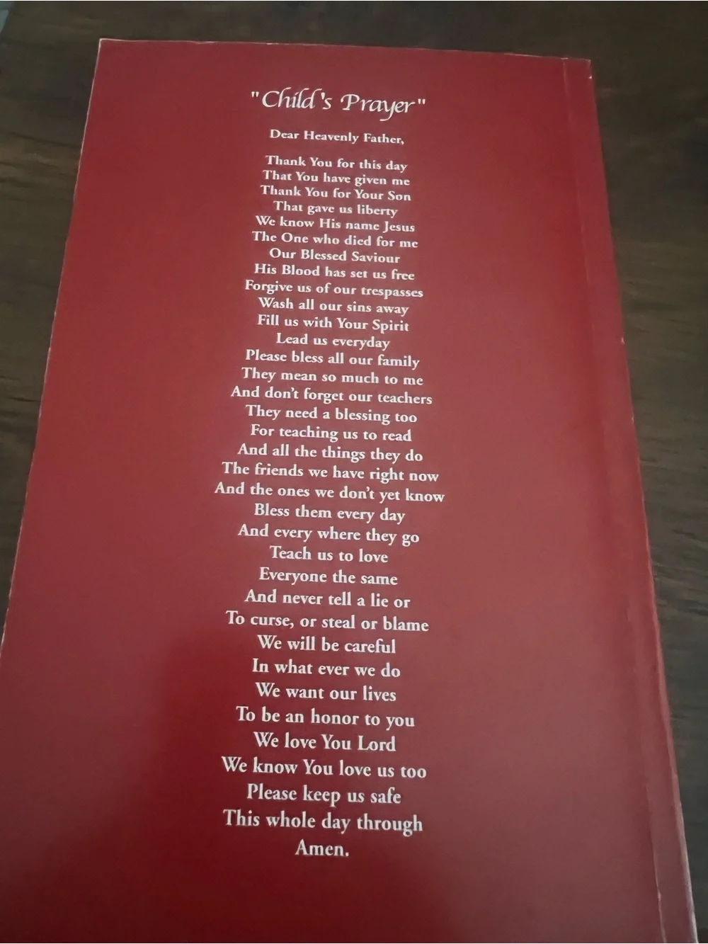 Prayers published by Christian Word Ministries # 514
